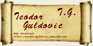 Teodor Guldović vizit kartica